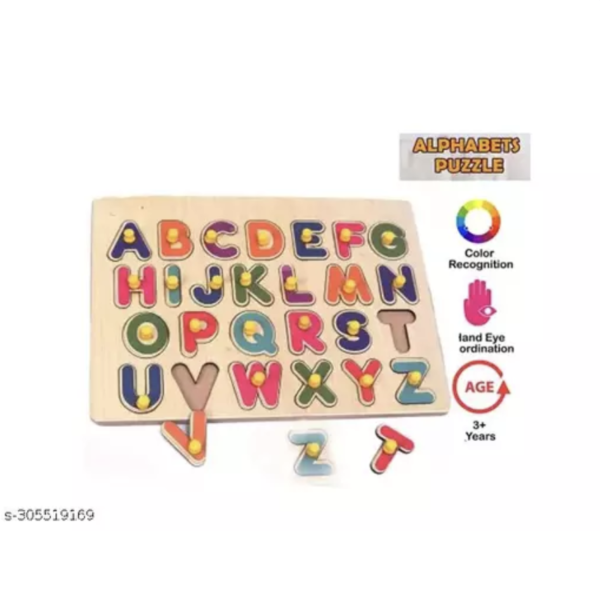 English Capital Alphabets Wooden Board kids learning educational toys ABCD Board for Boys,Girls,kids puzzle - Image 3